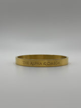 Gold Bangles For Men Or Women 14K, Engraved Bangle, Christmas Gifts For Him,  Bracelet , Alpha Omega